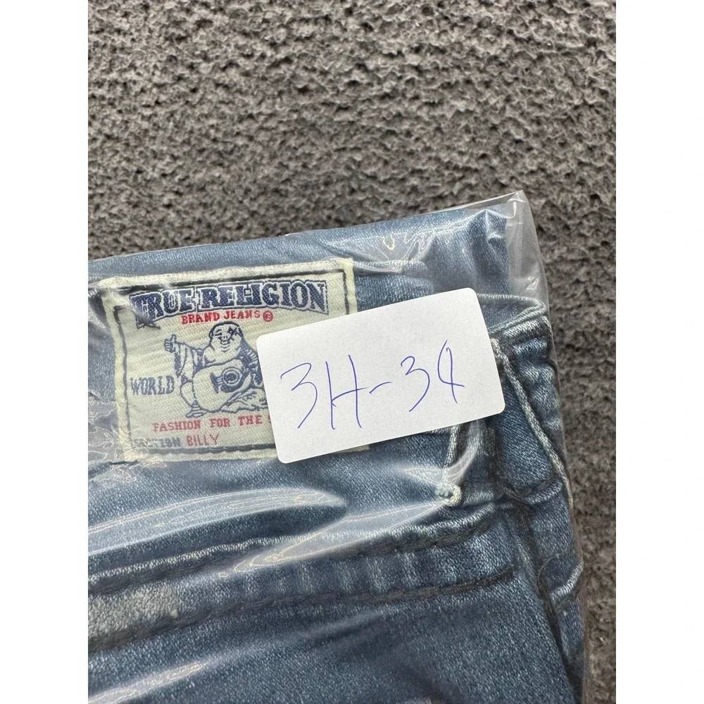 True Religion Billy Distressed Denim Jeans Medium Wash Blue Mens Size‎ 29